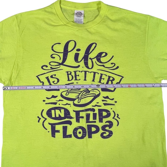 Delta Pro Weight size medium neon yellow/green shirt with funny quote NWOT - Picture 4 of 6